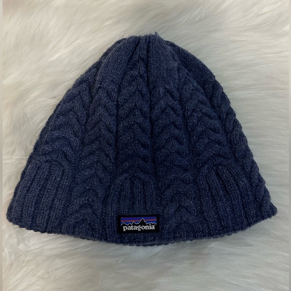 Patagonia Beanie One Size Lined Wool Blue Unisex - Picture 8 of 12